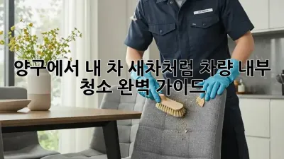 양구에서 ✨내 차 새차처럼! 차량 내부 청소 완벽 가이드