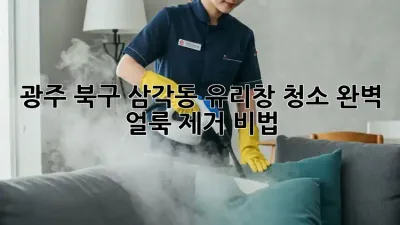 광주 북구 삼각동 유리창 청소✨ 완벽 얼룩 제거 비법!